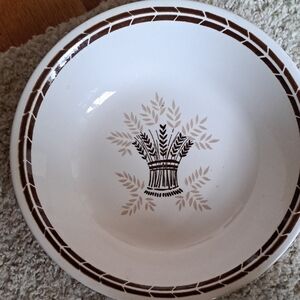 Royal China Company Elegant Brown and White Ceramic Bowl